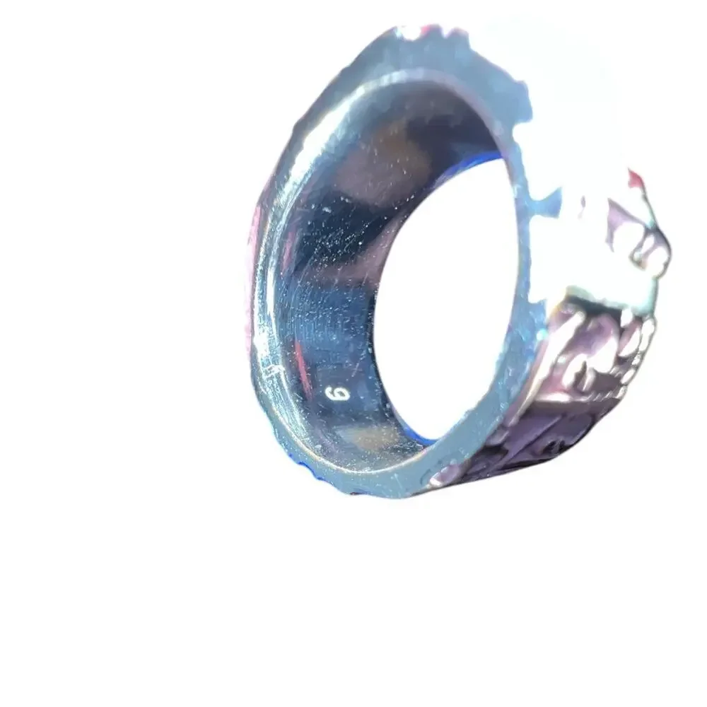 DIOR Vintage Women's Pink Iconic Trotter Girly Ring Monogram Silver Ring US 6 - Picture 3 of 4